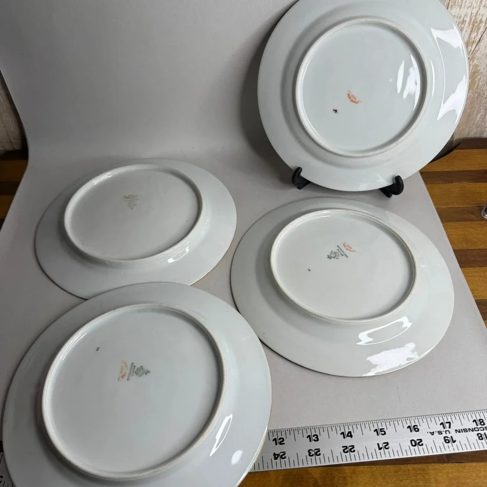PT Bavaria Tirschenreuth Grape Vine 3910‎ Salad Plates Gold Trim Set of 4